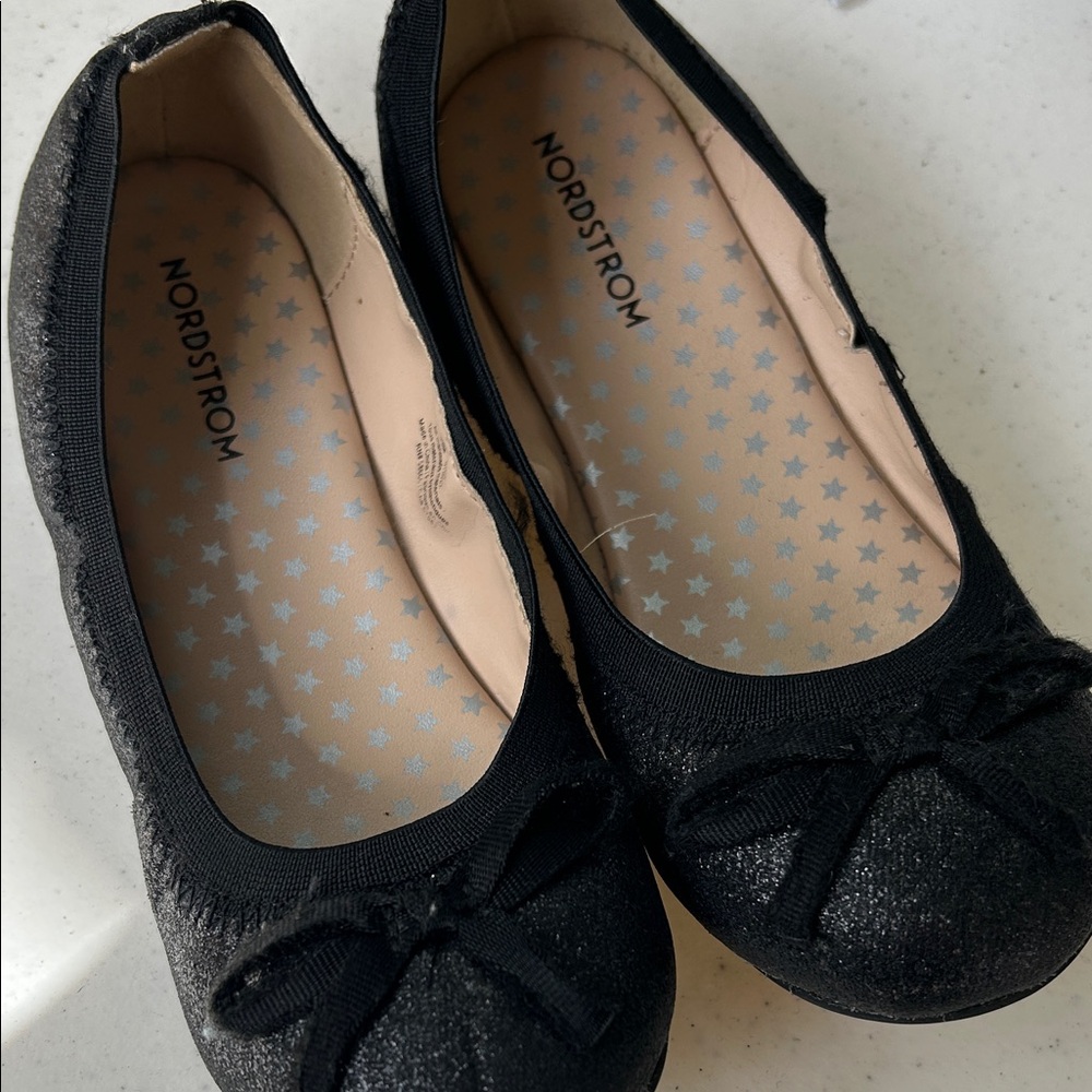 Nordstrom Black Sparkle Ballet Flats